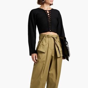 LIKE NEW DION LEE Cropped Braided Sweater Top